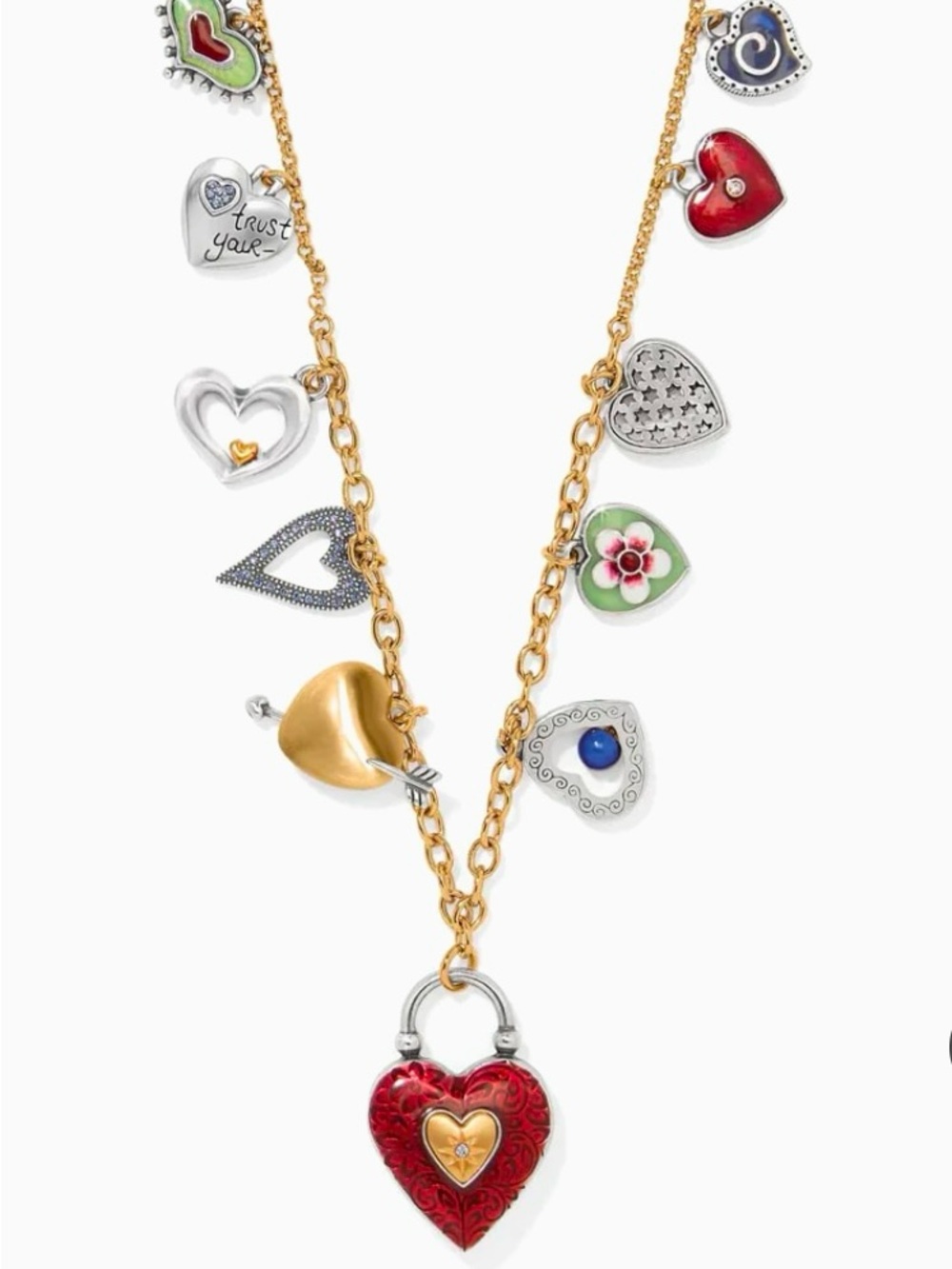 Brighton Heart Charm Necklace from the ONE HEART collection NWOT